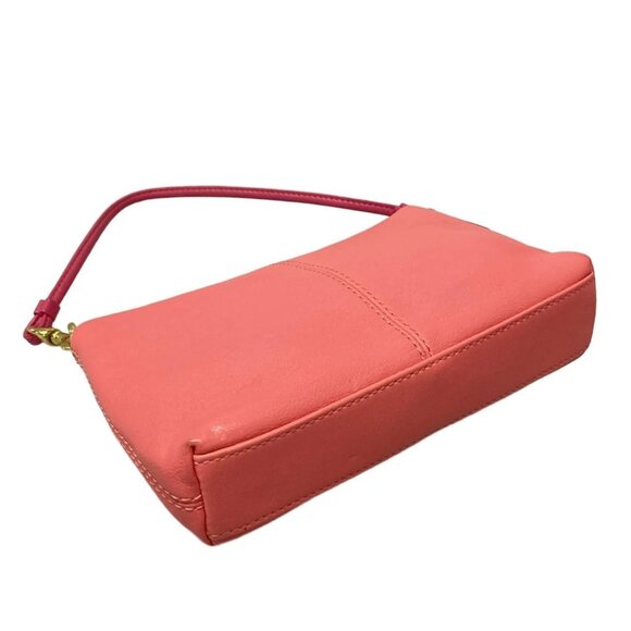 Auth COACH - Pink Leather Pouch - Picture 7 of 11